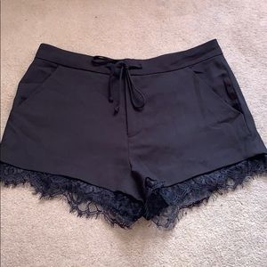 Black lace shorts